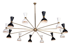 Mid-Century Modern Italian Stilnovo Sputnik Chandelier – Le Deco Style