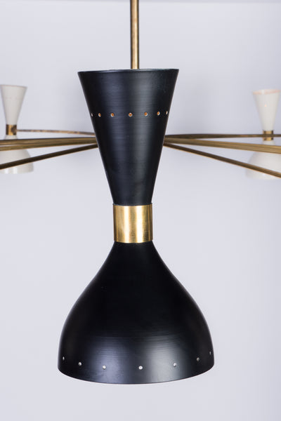 Mid-Century Modern Italian Stilnovo Sputnik Chandelier