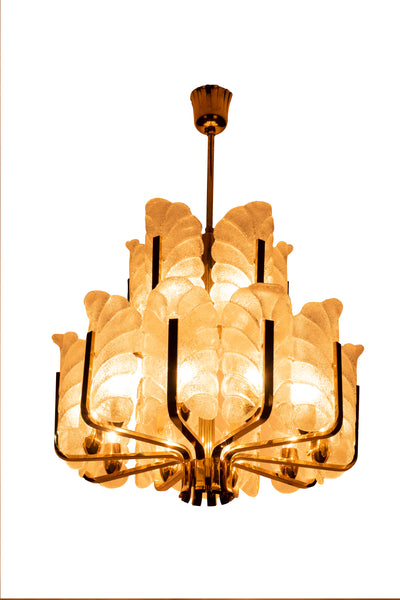 Exquisite Mid-Century Modernist Chandelier By Carl Fagerlund For Orrefors