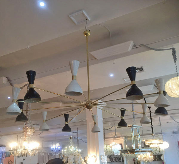 Mid-Century Modern Italian Stilnovo Sputnik Chandelier - Art Deco Antiques
