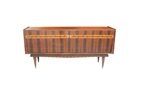 Superb French Art Deco Buffet / Sideboard In Macassar Ebony - Art Deco Antiques
