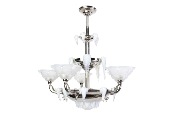 Grand French Art Deco Chandelier By Petitot - Art Deco Antiques
 - 1