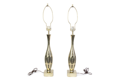 1950's Westwood Studios Brass Table Lamps - Art Deco Antiques
 - 1
