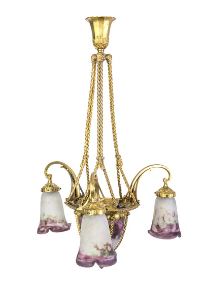 Sensational Early French Art Deco Chandelier By Muller Frères - Art Deco Antiques
 - 1