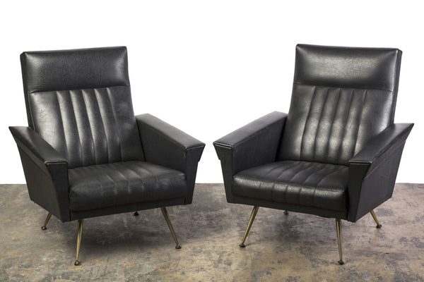 Outstanding Pair of Mid-Century Modernist Armchairs by Zanuso - Art Deco Antiques
 - 1