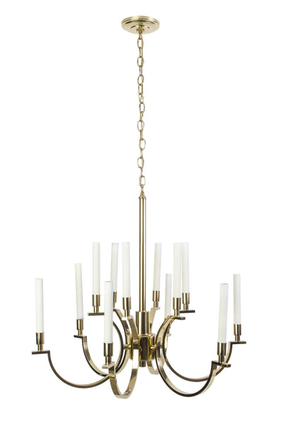 Exquisite 1970's Mid-Century Modernist Candelabra Chandelier By Frederick Cooper - Art Deco Antiques
 - 1