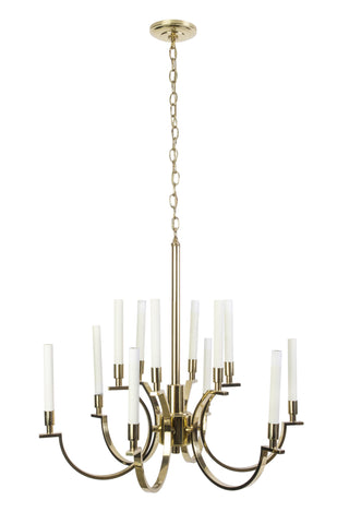 Exquisite 1970's Mid-Century Modernist Candelabra Chandelier By Frederick Cooper - Art Deco Antiques
 - 1