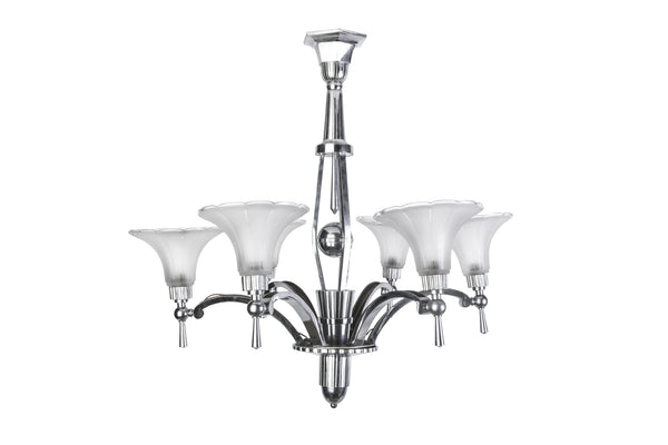 Elegant French Art Deco Chandelier By Petitot - Art Deco Antiques
 - 1
