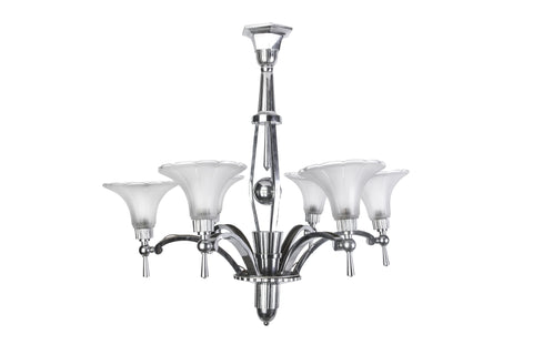 Elegant French Art Deco Chandelier By Petitot - Art Deco Antiques
 - 1