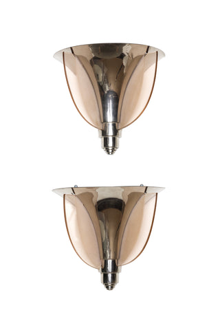 Magnificent Pair Of French Art Deco Sconces By Petitot