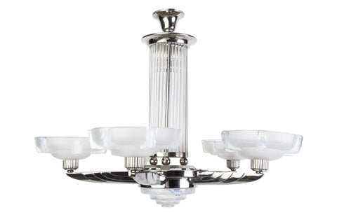 Stunning 1920's French Art Deco Chandelier By Petitot - Art Deco Antiques
 - 1
