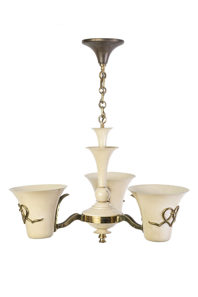 Wonderful French Tole Chandelier By Petitot - Art Deco Antiques
 - 1