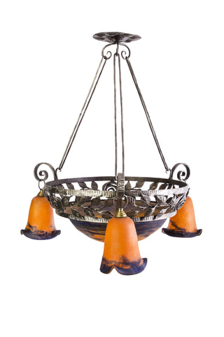 Beautiful Art Deco Chandelier By Degue - Art Deco Antiques
 - 1