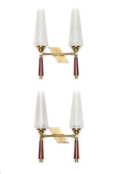 Gorgeous Pair of Italian Brass & Bakelite Sconces - Art Deco Antiques
 - 1