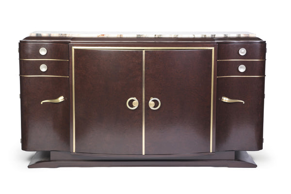 Luxe French Art Deco Buffet / Sideboard In Loupe d'Amboine - Art Deco Antiques
 - 1