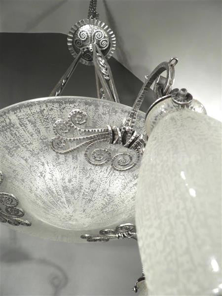 Stunning Art Deco Chandelier By Daum-Nancy - Art Deco Antiques
 - 9